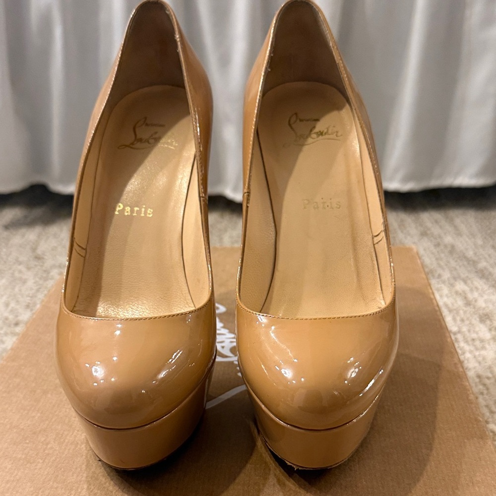 Christian Louboutin Nude Platform Heels
